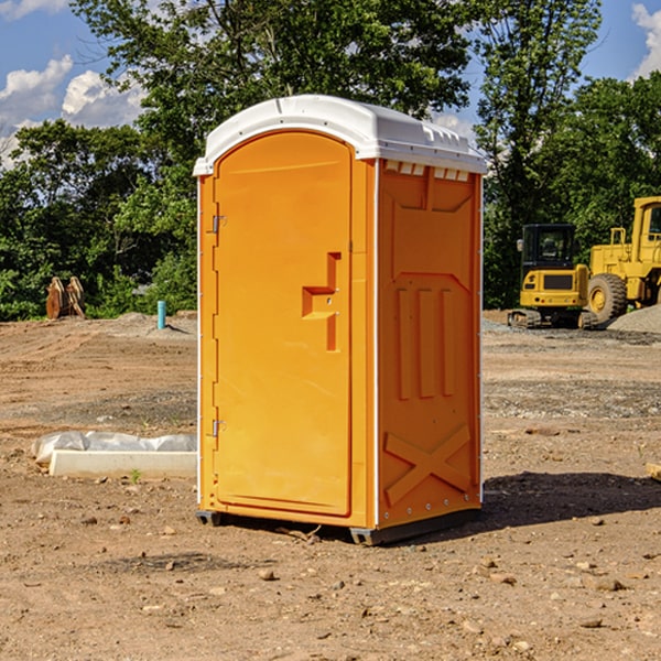 how often are the porta potties cleaned and serviced during a rental period in Simpsonville